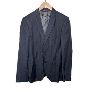 Zara Man Navy Blue Slim Fit Two Button Blazer Suit Jacket Size 36